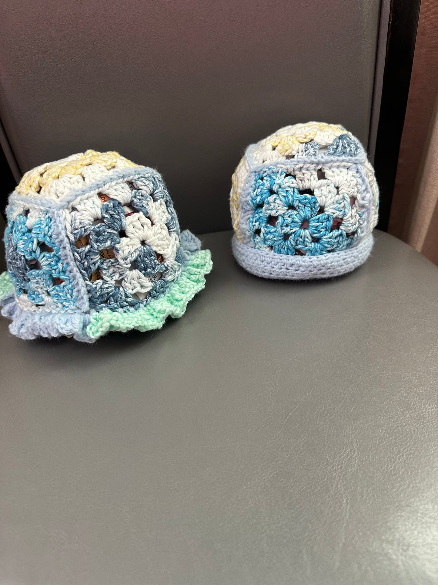 Granny squares toddler kufi/hat