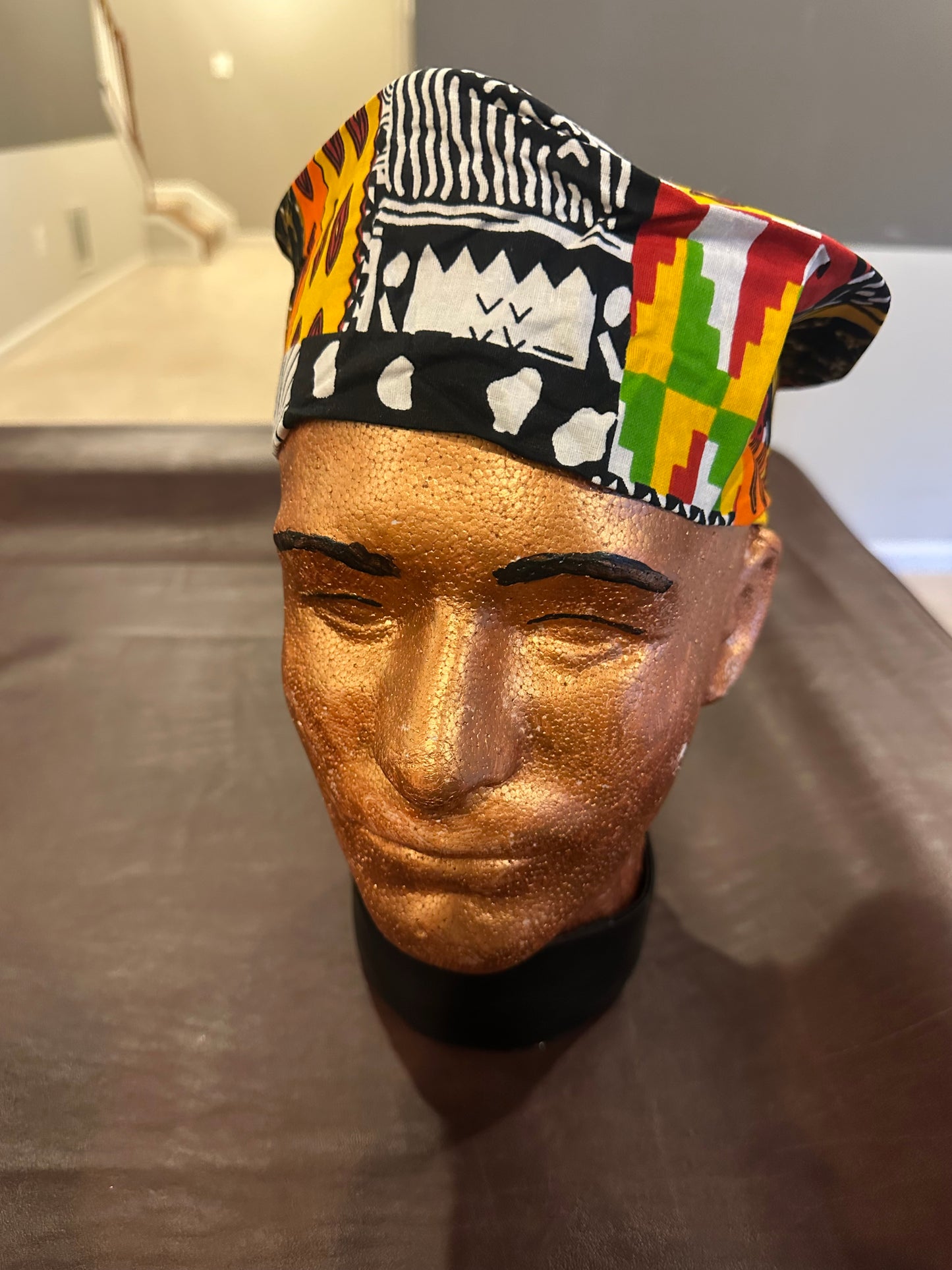 African print hat