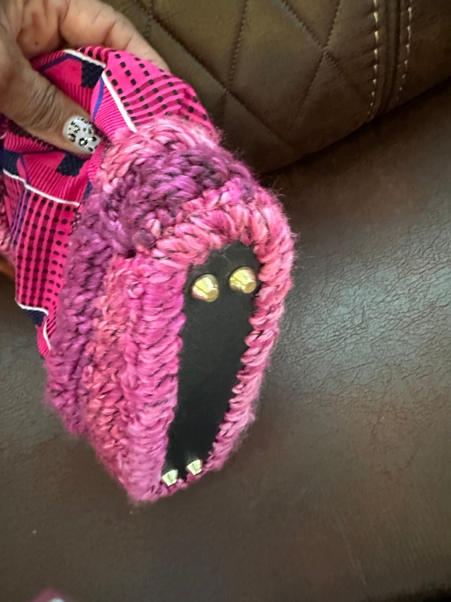 Mini Pink Kente Purse from our “Crochet/Kente collection”