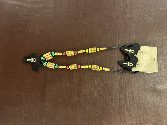African continent wood necklace and earrings