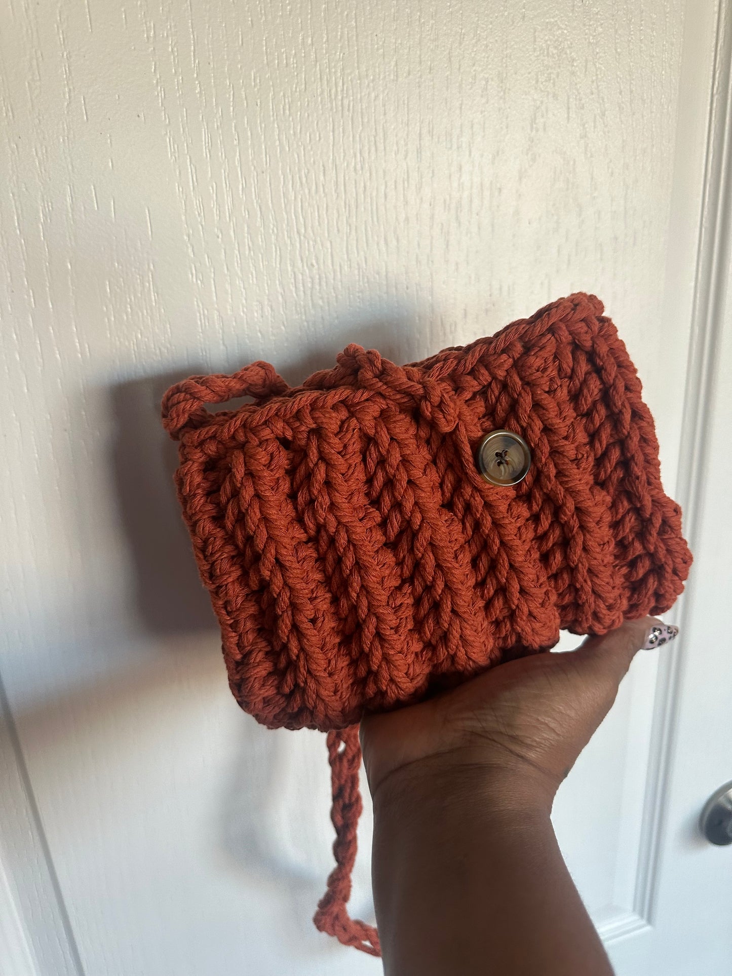 Macrame cord small purse