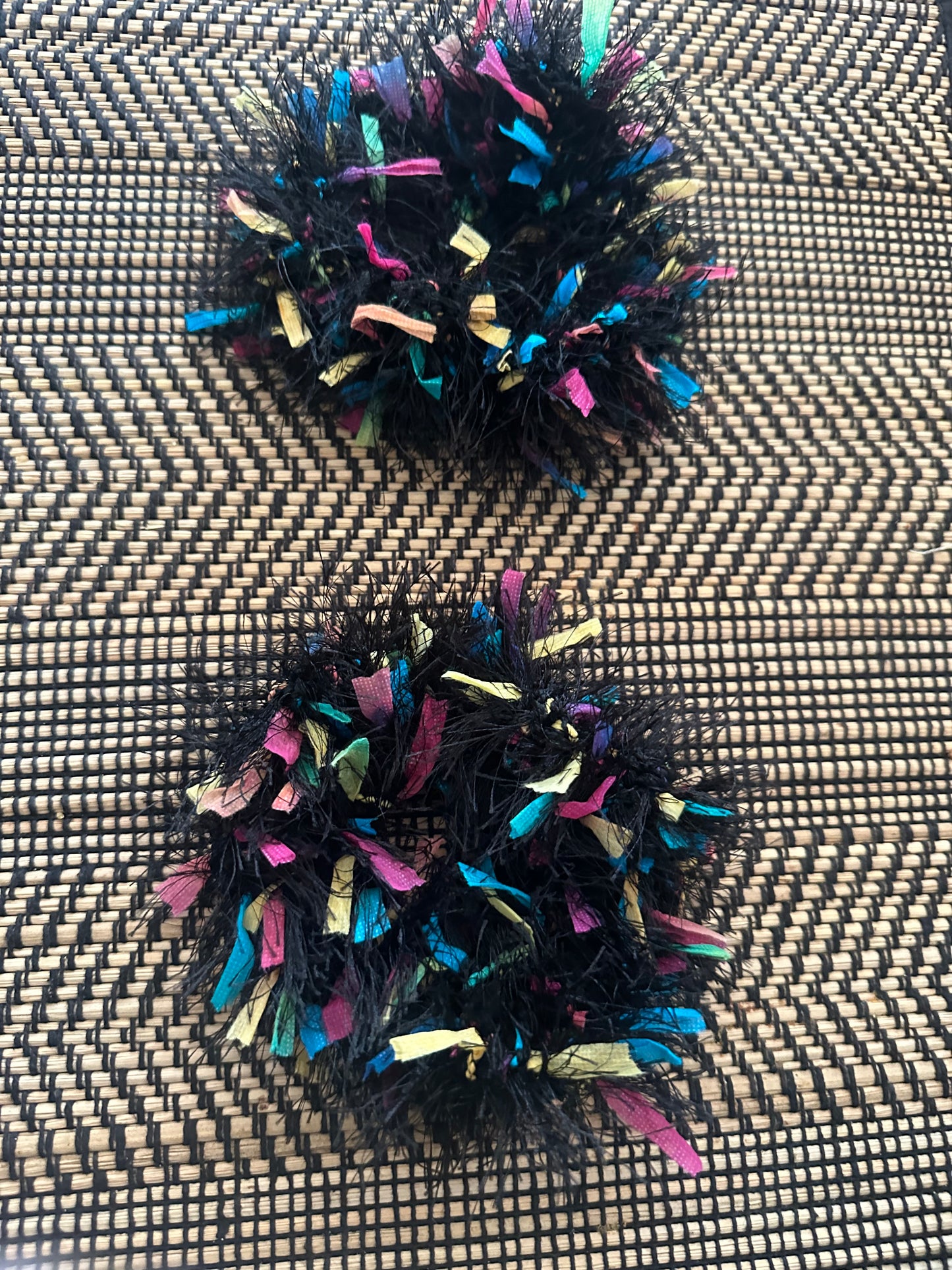 Multi use fuzzy scrunchie