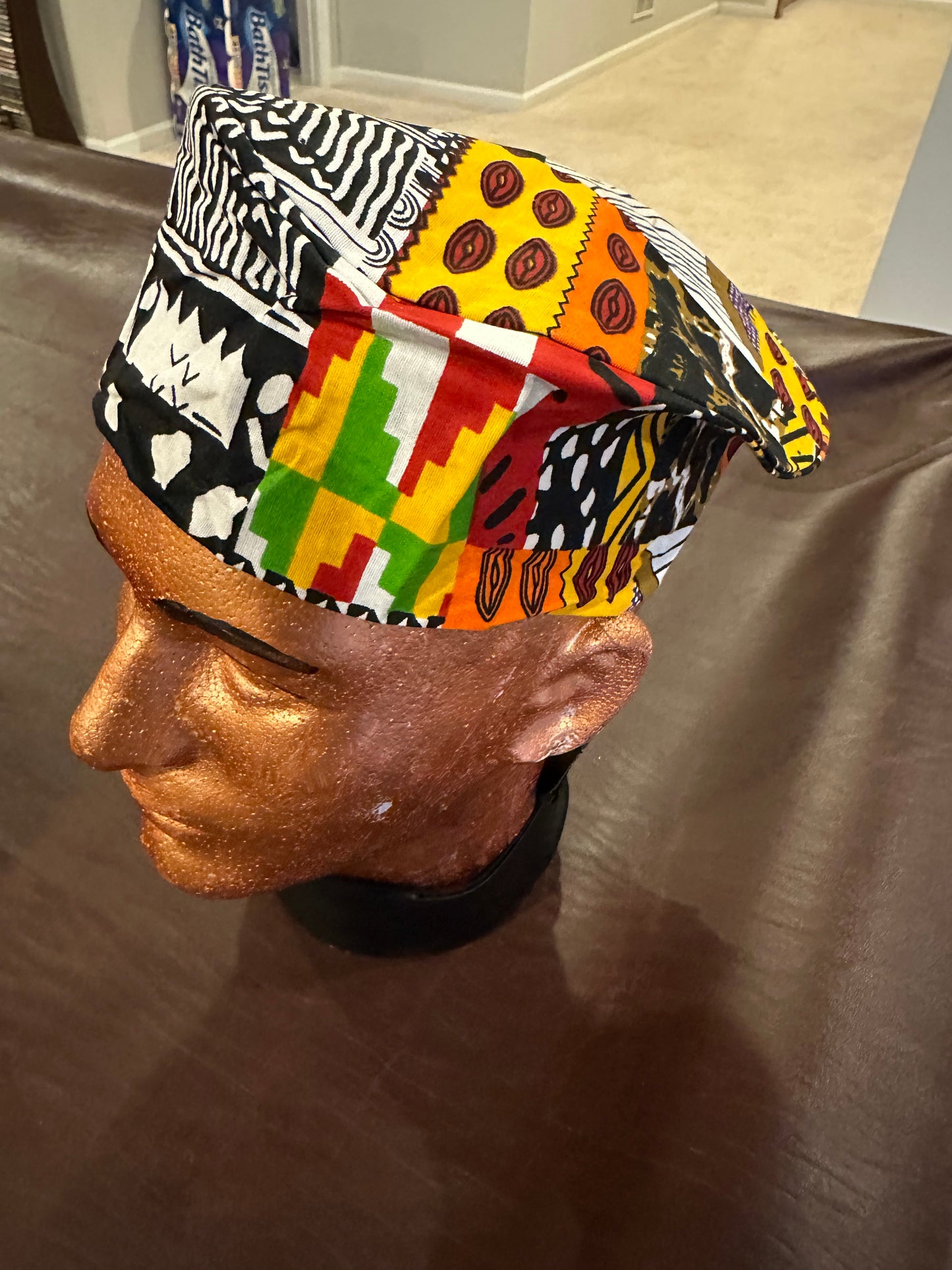 African print hat