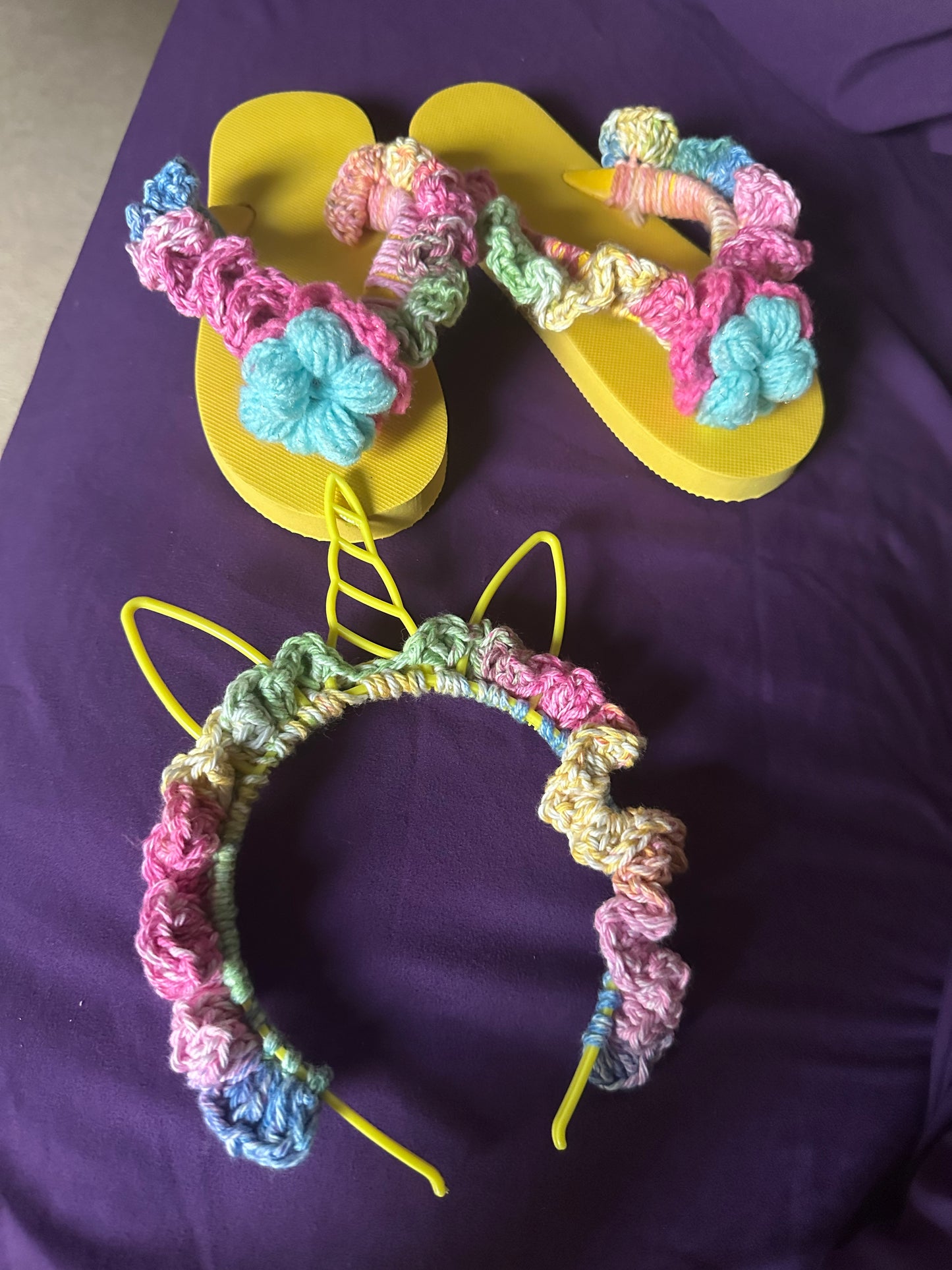 Pastel Rainbow Unicorn FlipFlop set