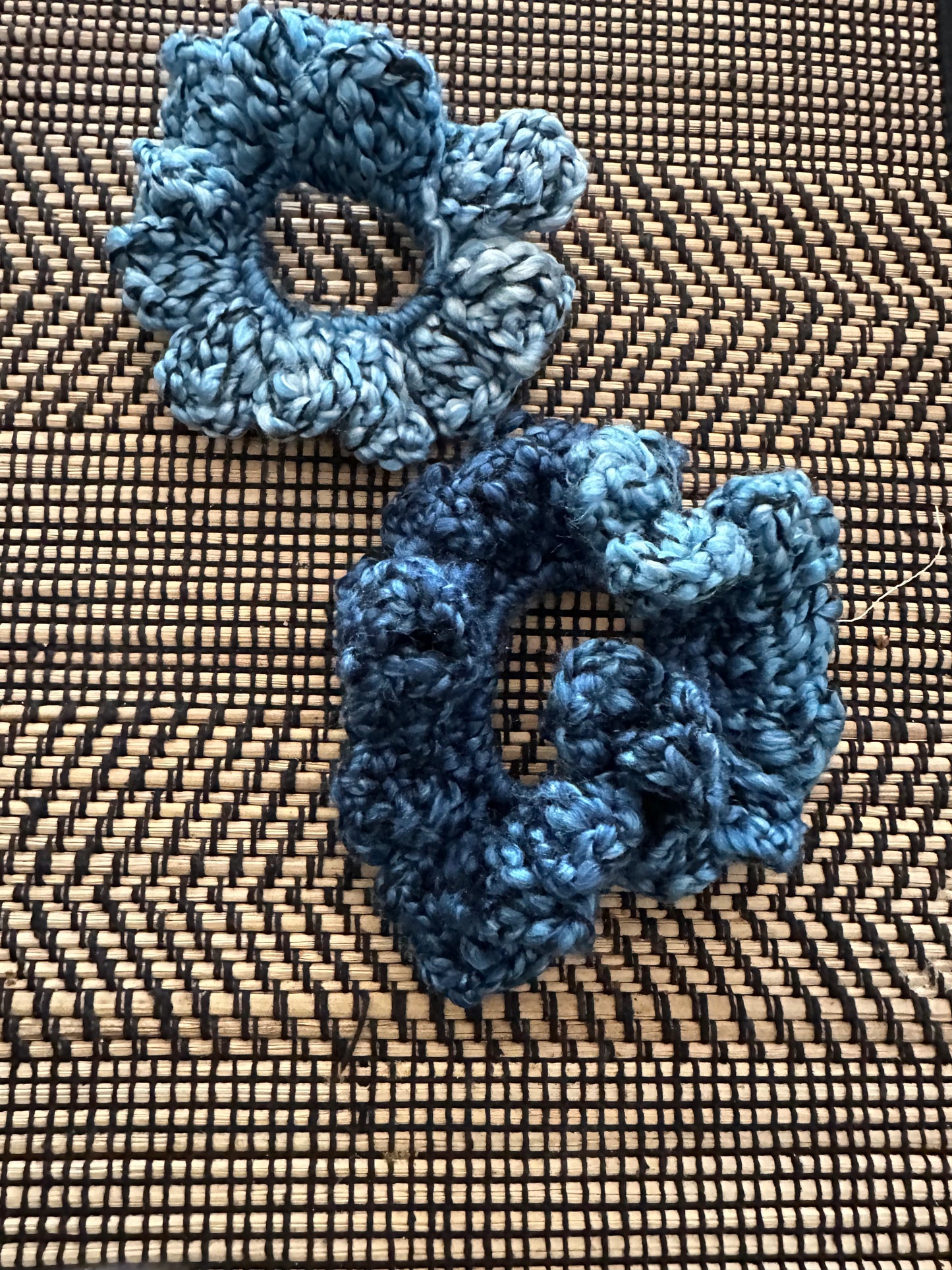 Multi use denim look scrunchies