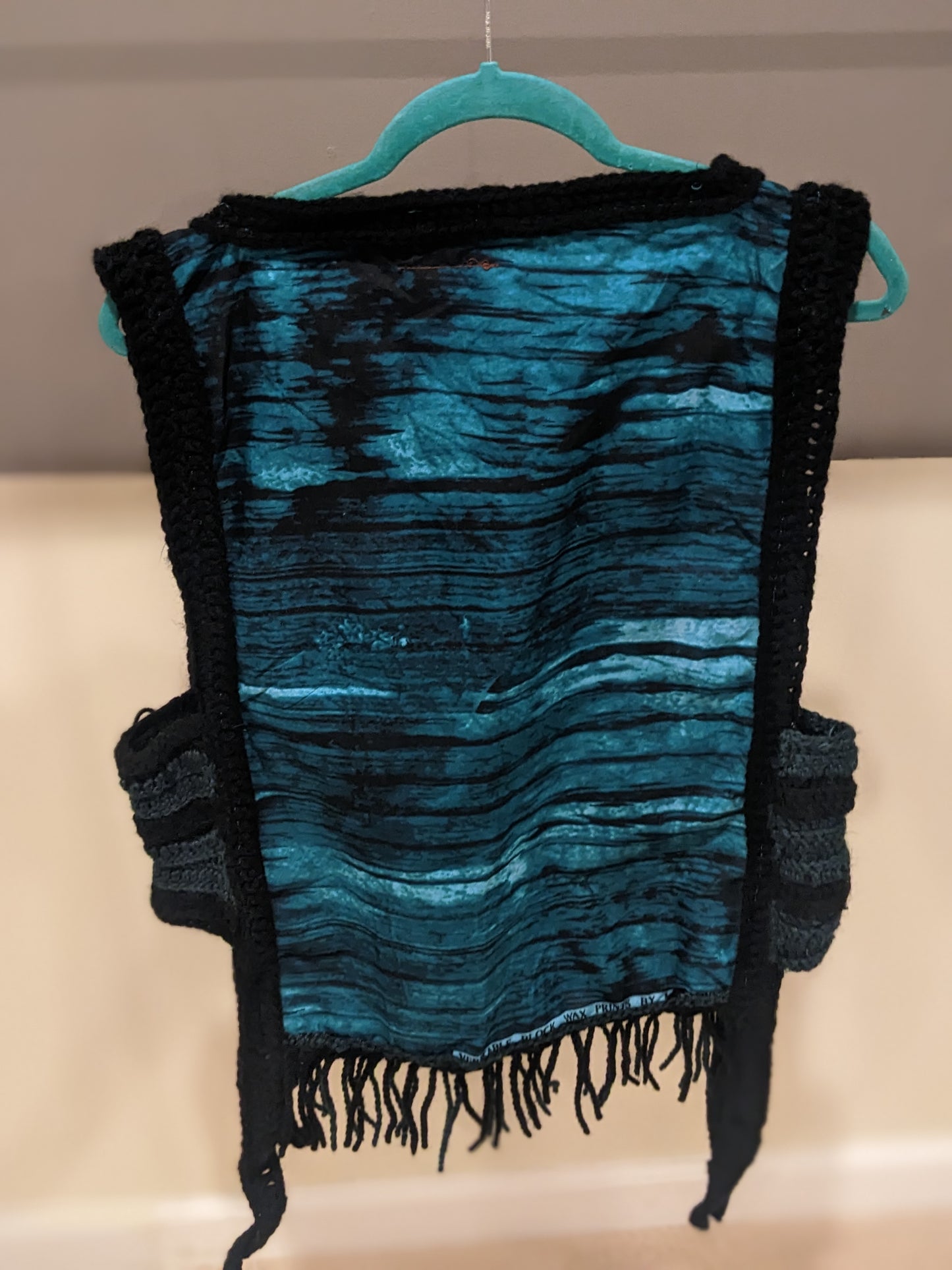 Handmade Blue and Black Croshiki-Statement Top