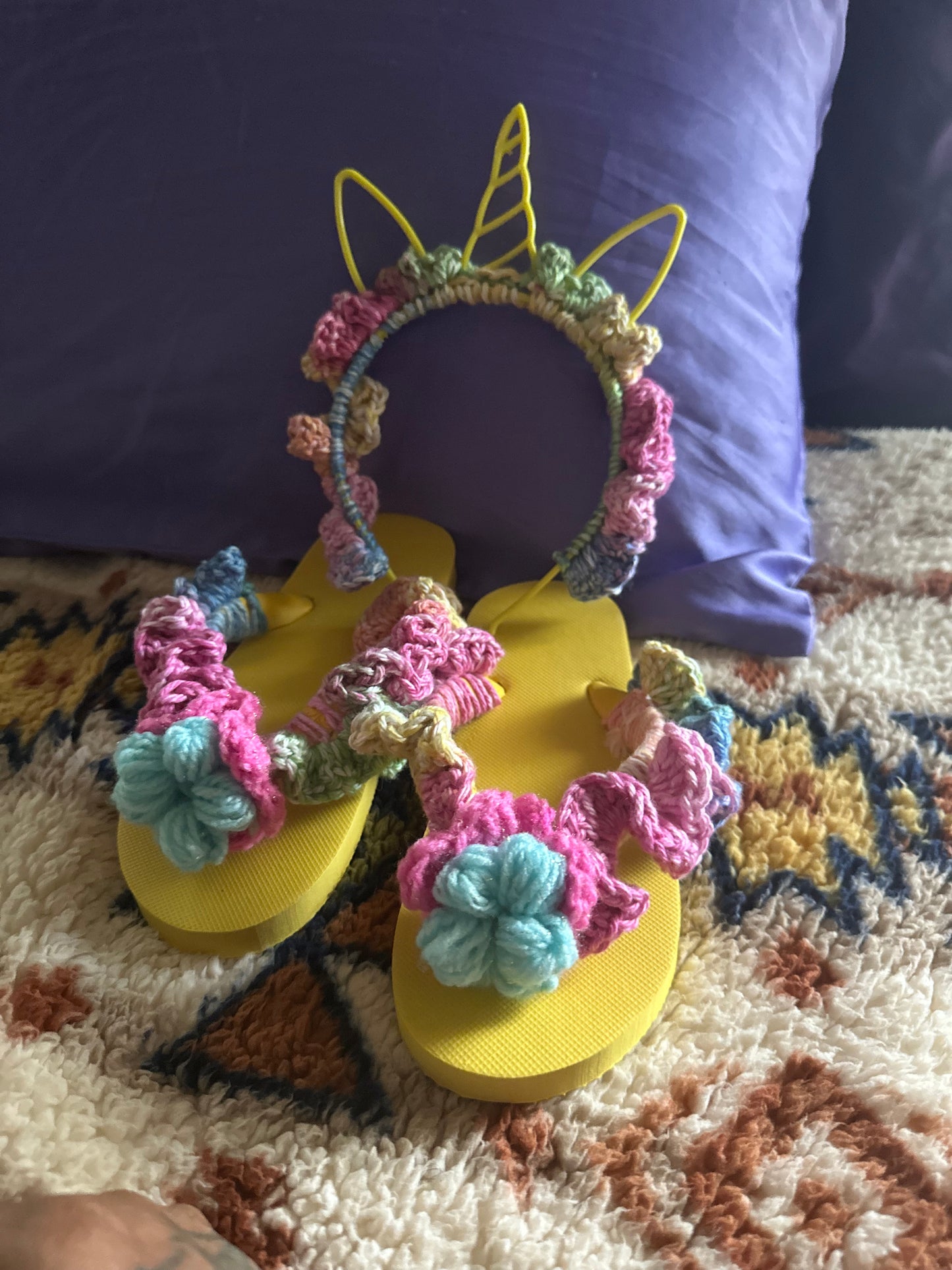 Pastel Rainbow Unicorn FlipFlop set