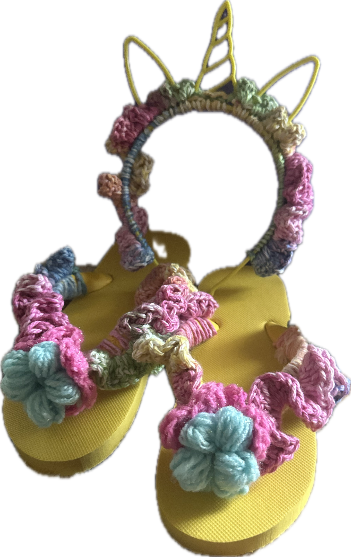 Pastel Rainbow Unicorn FlipFlop set